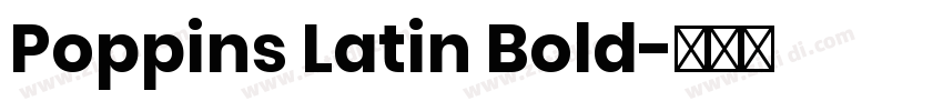 Poppins Latin Bold字体转换